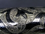 Серебряный кинжал-кортик с гравировкой, чернением и каленой сталью "Арго" - фото 6